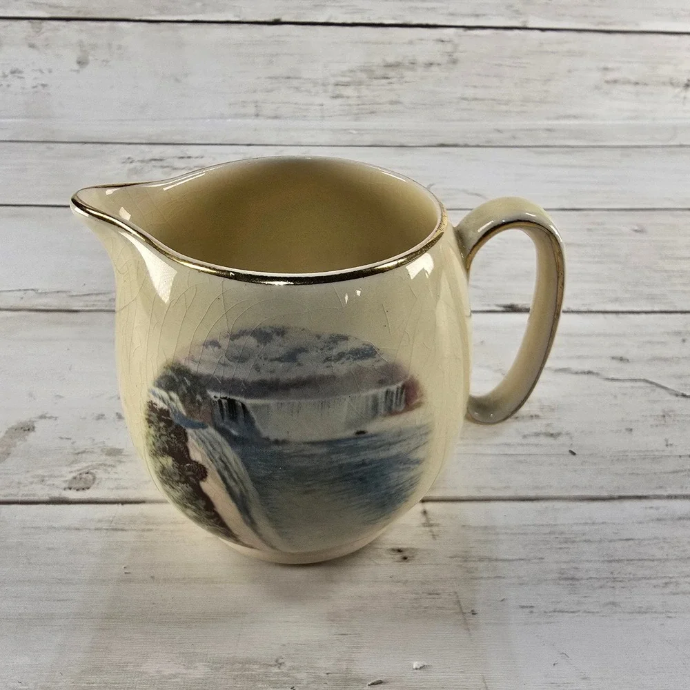 VTG Royal Winton‎ Niagara Falls Creamer Prospect Point Made in England Gold Rim